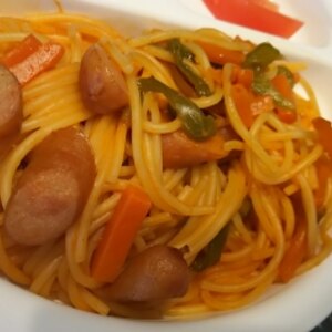 幼児向け☆野菜が甘いナポリタン風トマトパスタ